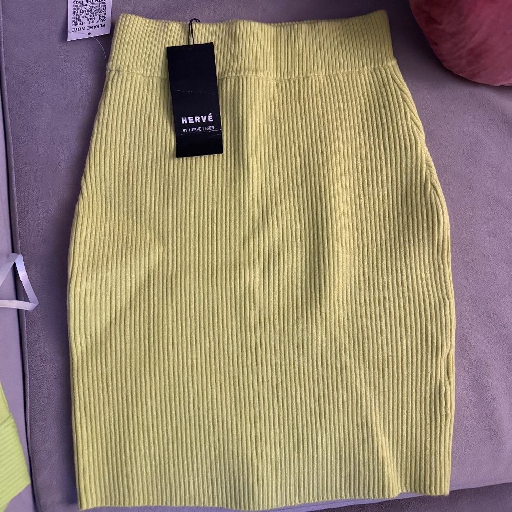 Herve Leger Rib Skirt